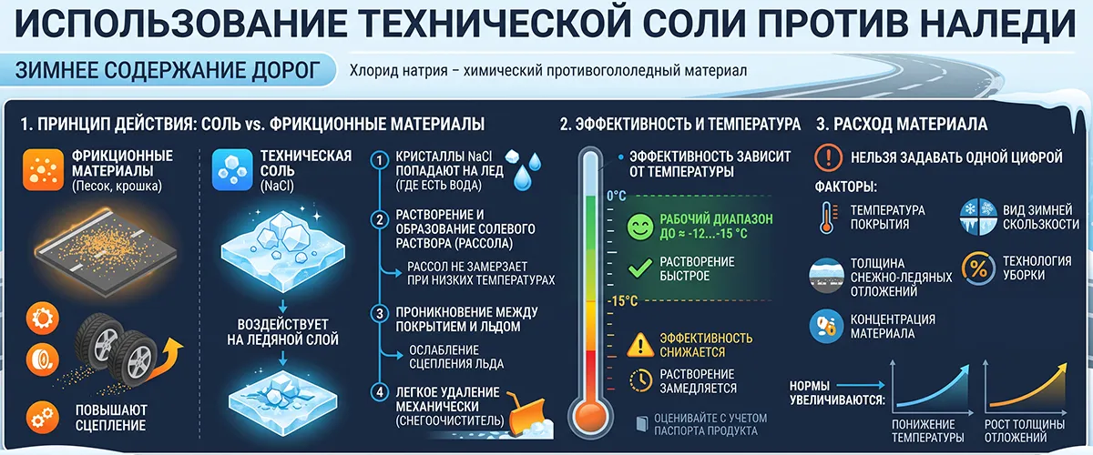 Использование технической соли против наледи | ООО «СПЕКТР ДМ»